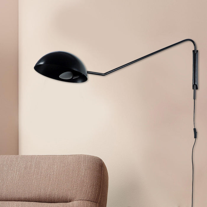 Swiveling Black Metal Wall Light by SS Lightings - Ouch Cart