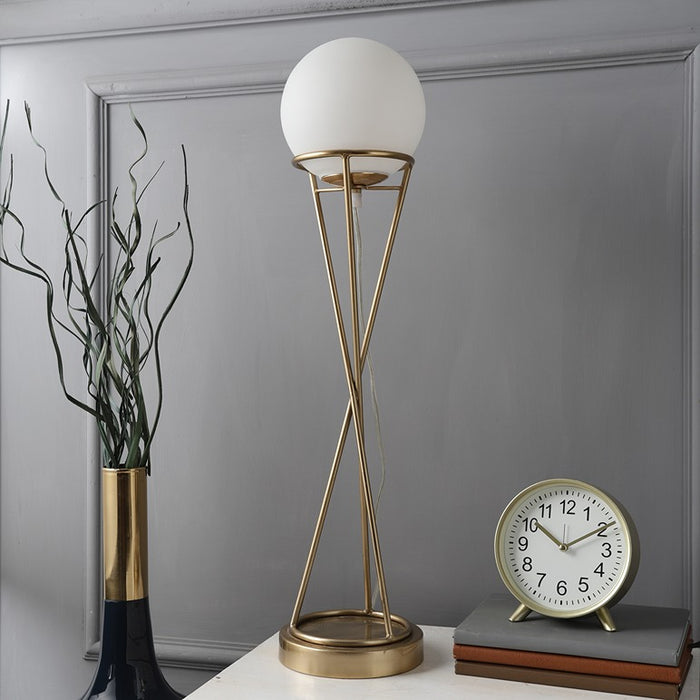 "Sybil's Orb" Gold by Décor de Maison gold Matt Brass finish table lamp   - OUCHCART