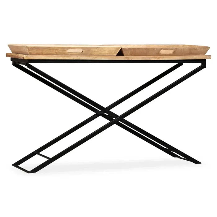 Tania 130cm Solid Wood Console Table ouch cart