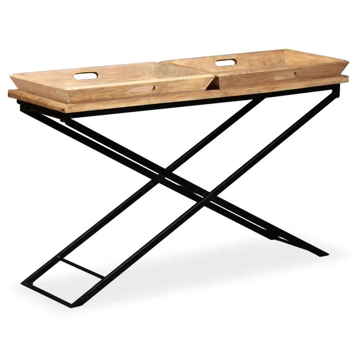 Tania 130cm Solid Wood Console Table ouch cart