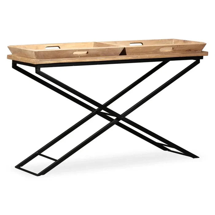Tania 130cm Solid Wood Console Table ouch cart