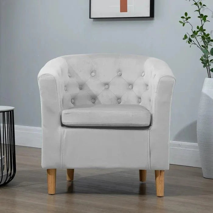 Tarbes Upholstered Barrel Chair - Ouch Cart | Armchair