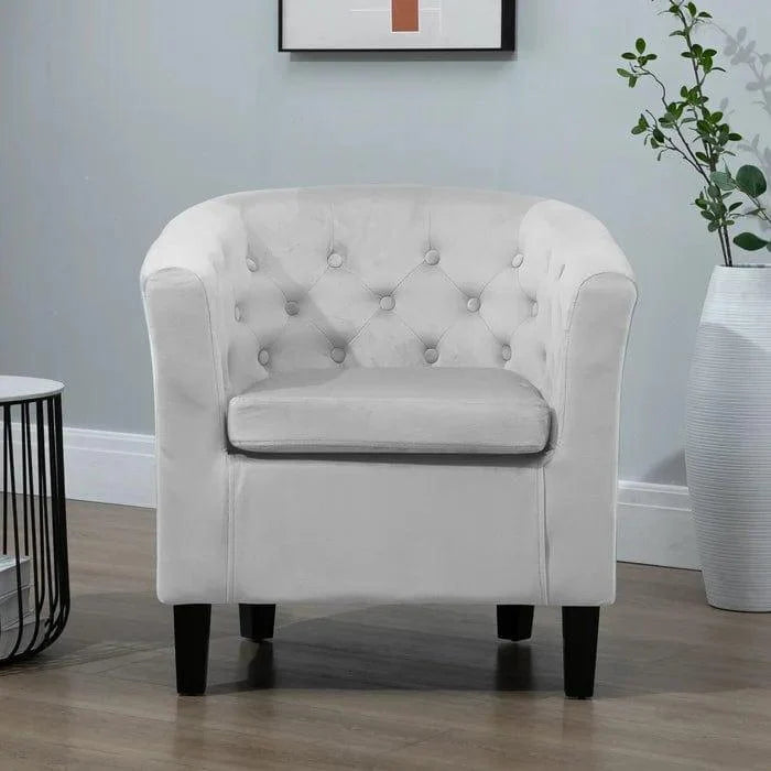 Tarbes Upholstered Barrel Chair - Ouch Cart