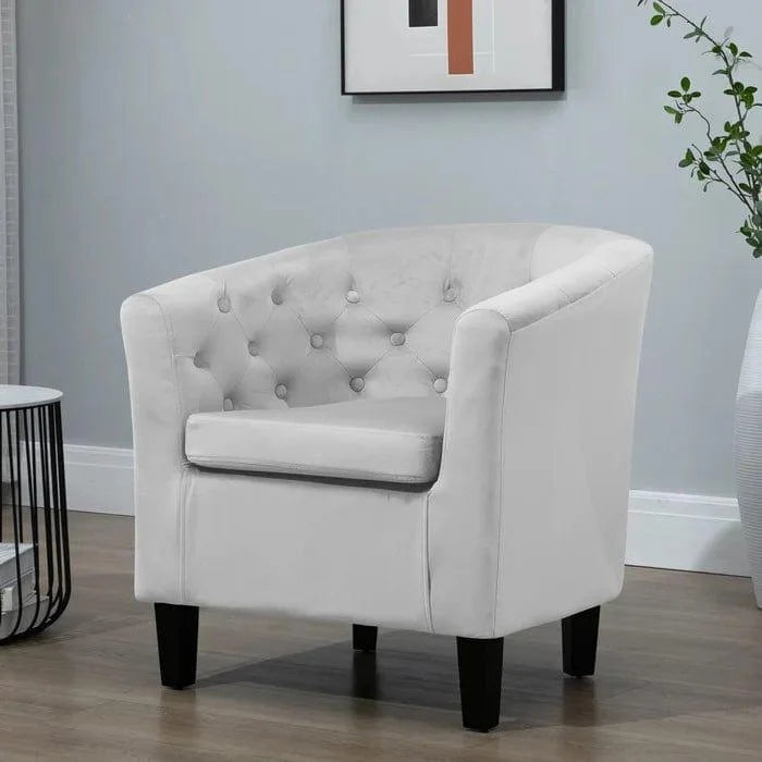 Tarbes Upholstered Barrel Chair - Ouch Cart