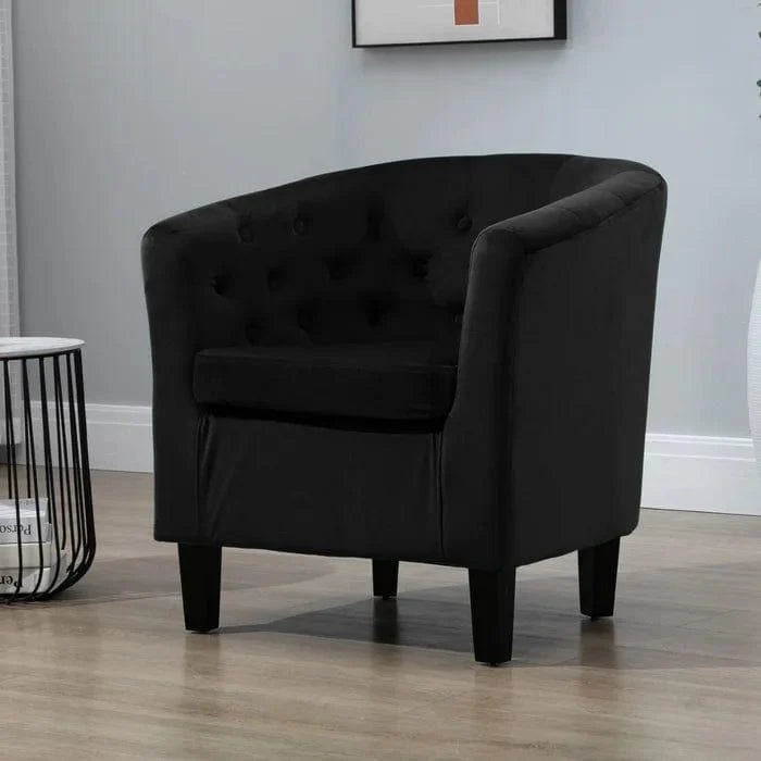 Tarbes Upholstered Barrel Chair - Ouch Cart