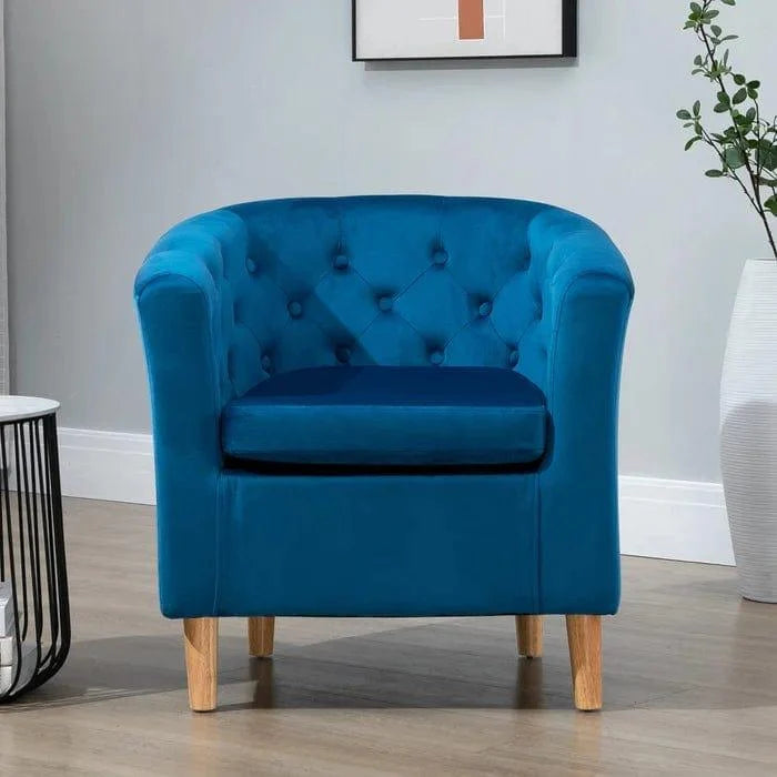 Tarbes Upholstered Barrel Chair - Ouch Cart | Armchair