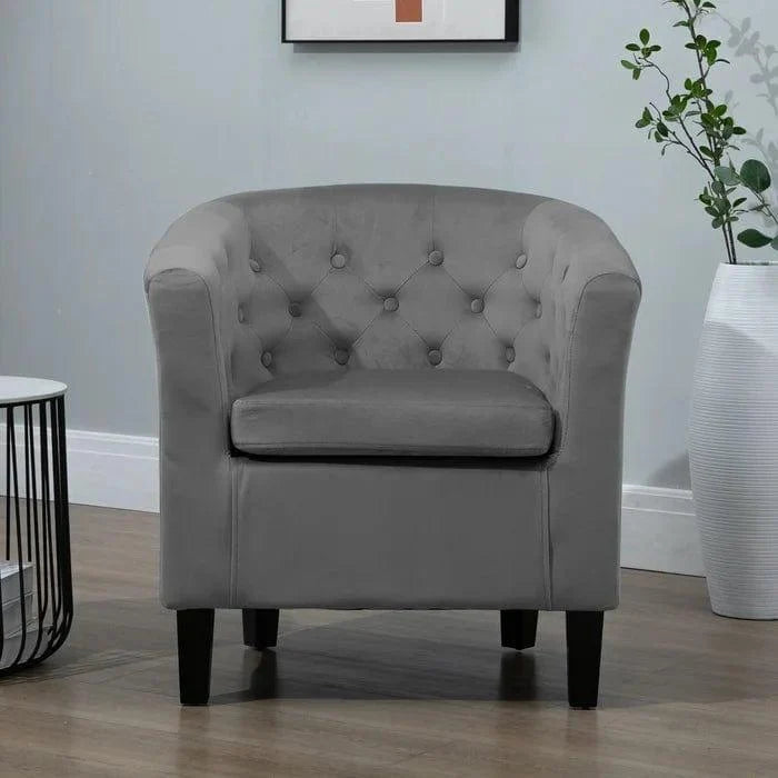 Tarbes Upholstered Barrel Chair - Ouch Cart