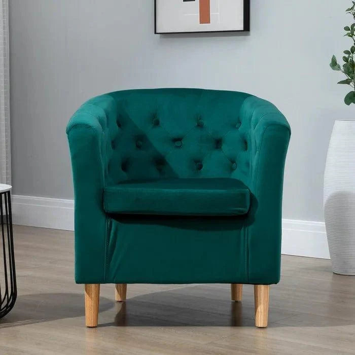 Tarbes Upholstered Barrel Chair - Ouch Cart
