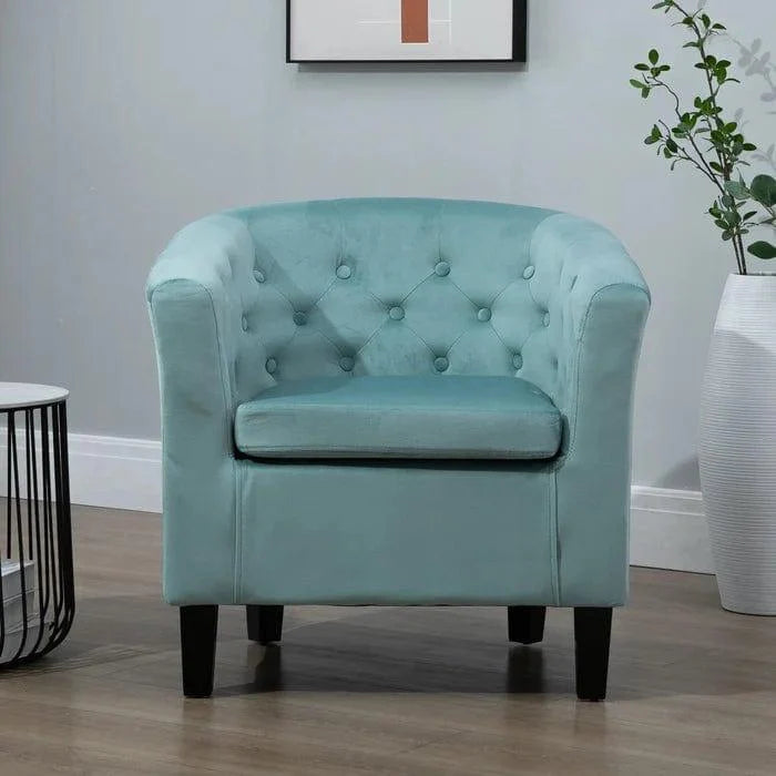 Tarbes Upholstered Barrel Chair - Ouch Cart | Armchair