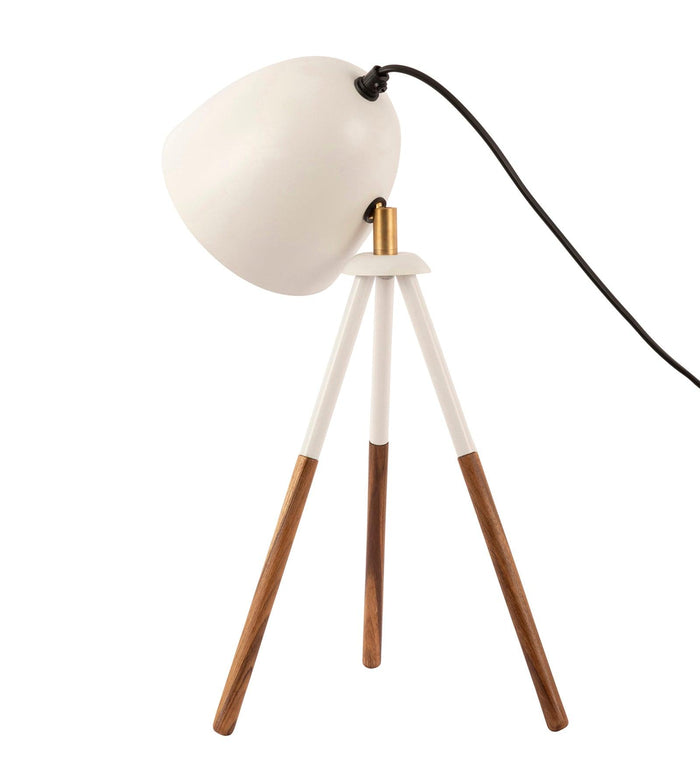 Teak Bud Desk Lamp White - Ouch Cart
