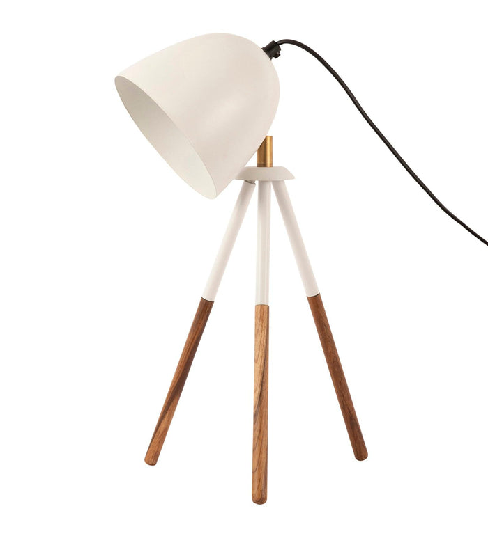 Teak Bud Desk Lamp White - Ouch Cart