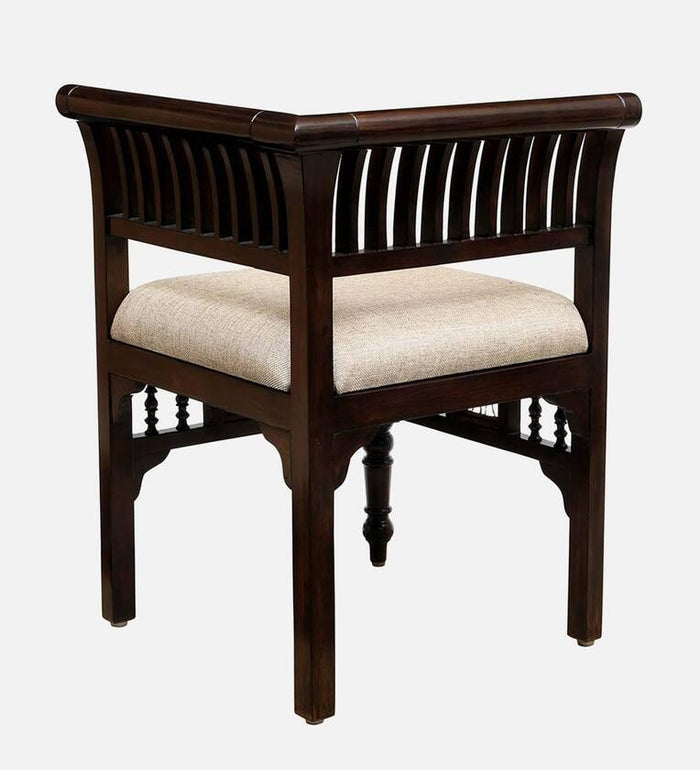 Teak Wood 1 Seater Sofa in Walnut Finish - Ouch Cart