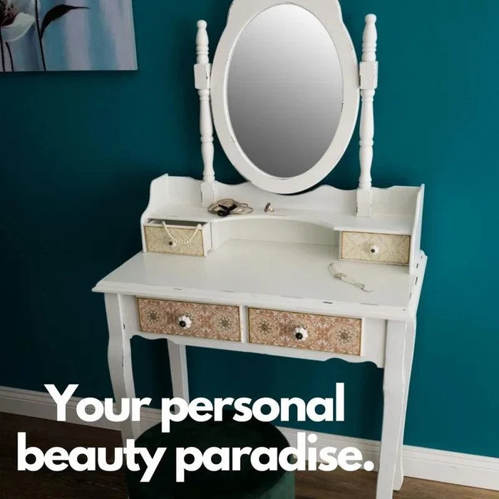 Telma Dressing Table with Mirror - Ouch Cart