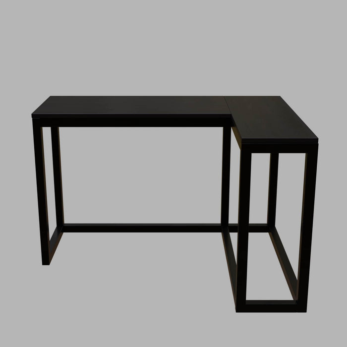 Teresa L Shaped Study Table in Brown Color - Ouch Cart