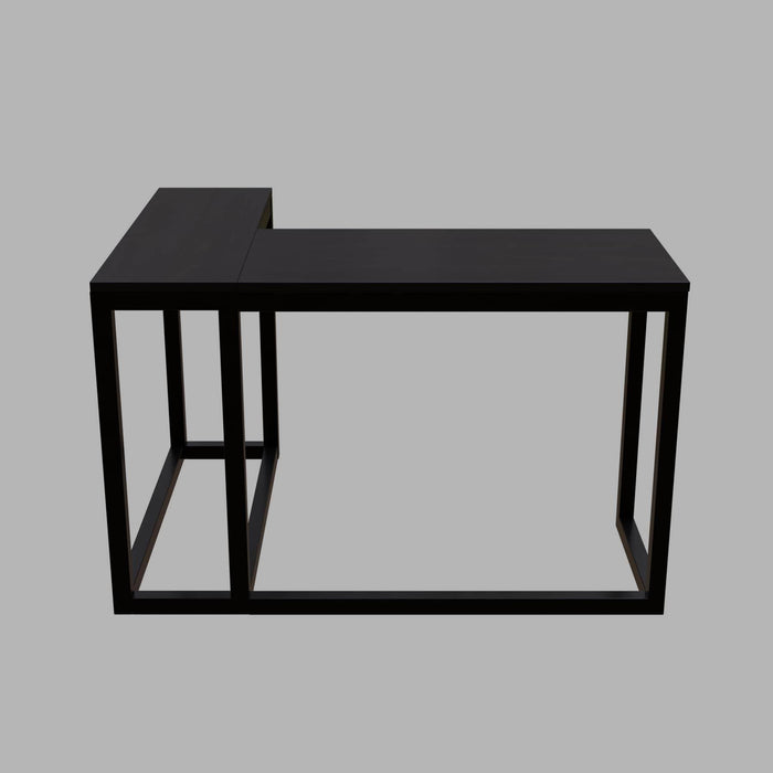 Teresa L Shaped Study Table in Brown Color - Ouch Cart