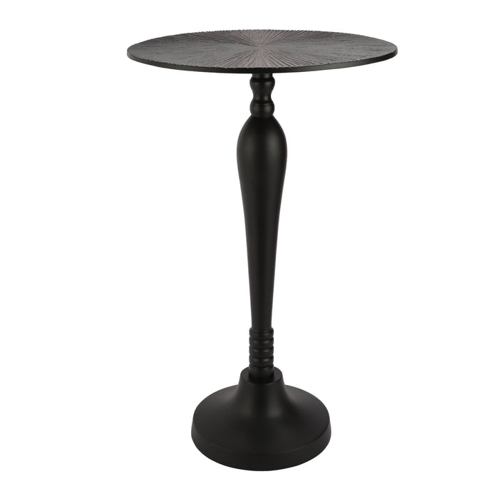 The Carla Side Table By Décor De Maison In Classical Design In Raw Black Finish -OUCHART