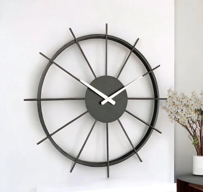 the helm black wallclock N.R.HOMESDECOR
