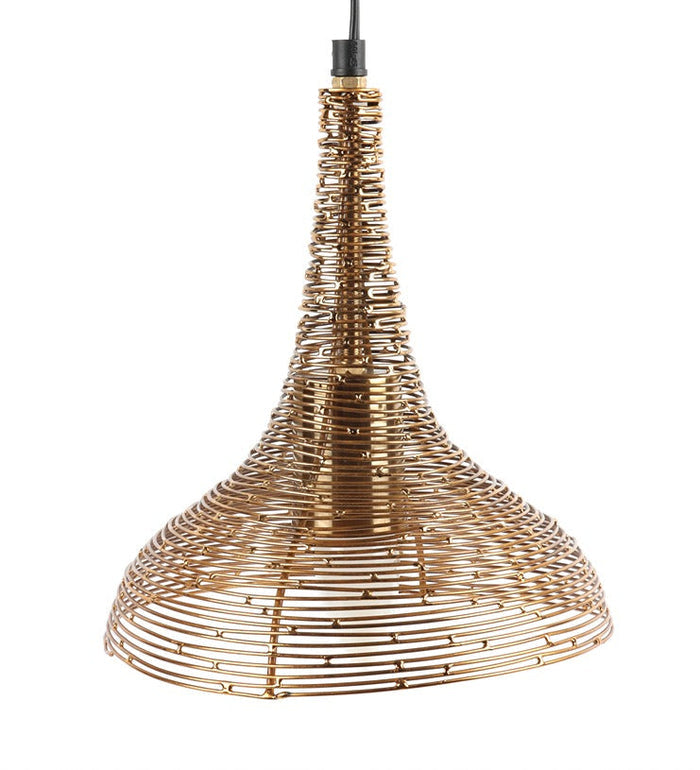 The "Shimmering Funnel Pendant light" by Décor de Maison in Jet black finish M.M.I. OVERSEAS
