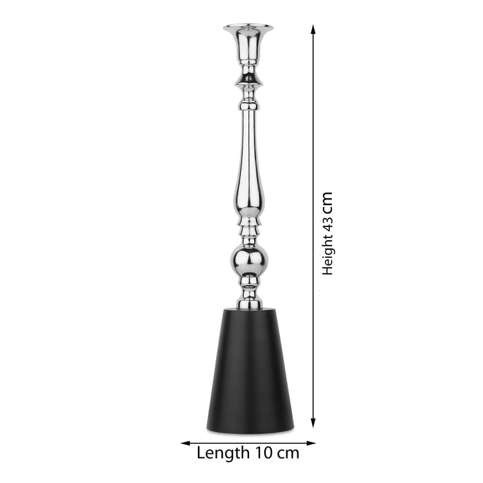 The Valora Candle Holders Silver Black Set - OUCHCART | Candle holder