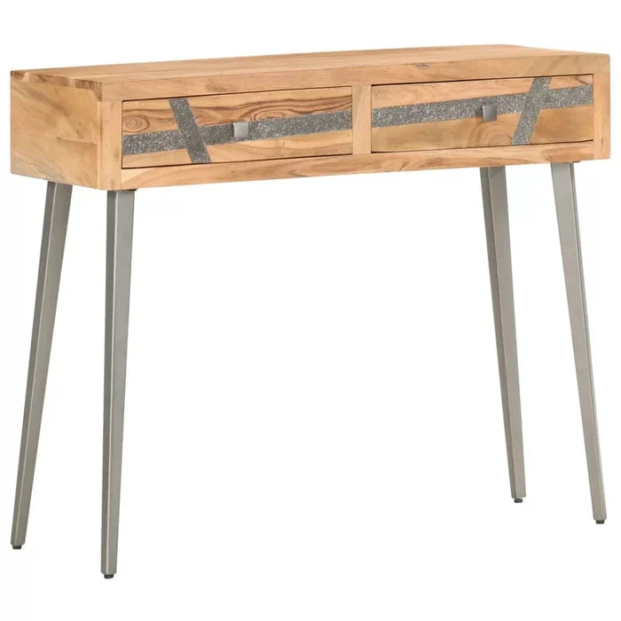 Theodore Solid Wood Top Console Table Ouch Cart