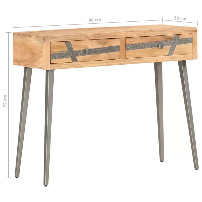 Theodore Solid Wood Top Console Table Ouch Cart