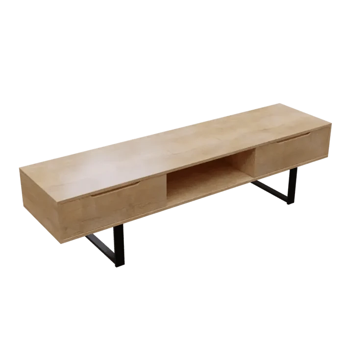 Thomas TV Unit With Storage Space in Large Size in Wooden Texture - Ouch Cart