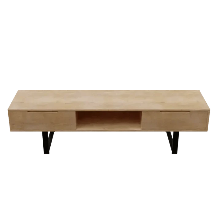 Thomas TV Unit With Storage Space in Large Size in Wooden Texture - Ouch Cart