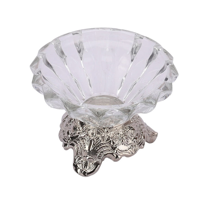 Three leg Silver Aristrocrat's Bowl with Flower Glass M.M.I. OVERSEAS