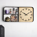 Timekeeper Shelves Wall Clock in Terracota - Ouch Cart