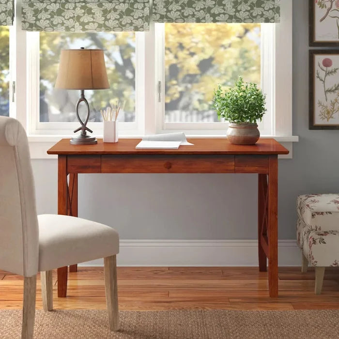 Timeless Craftsmanship: Wood Writing Desk for a Classic Workspace" Ouch Cart