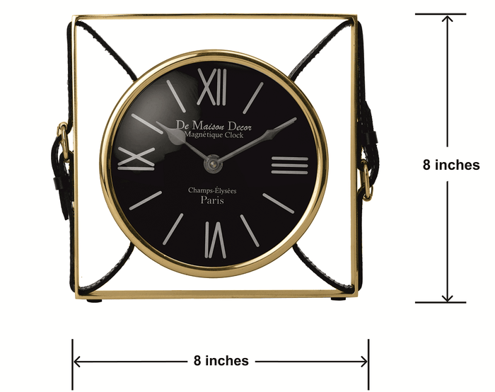 Timeless Straps Gold Table Clock - Ouch Cart
