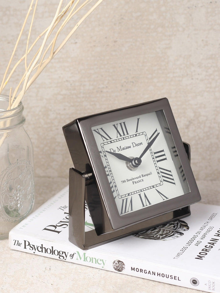 Time's Canvas - The Table Clock ( Medium ) In Silver - Ouch Cart