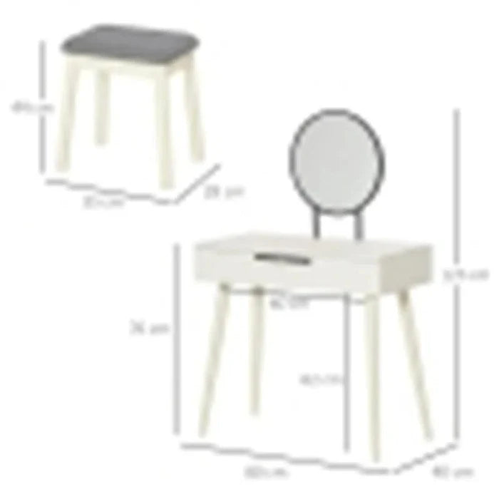 Tomasz Dressing Table with Mirror - Ouch Cart