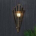 Triangular Abstract Luxe Wall Lamp with Black Glass - Ouch Cart