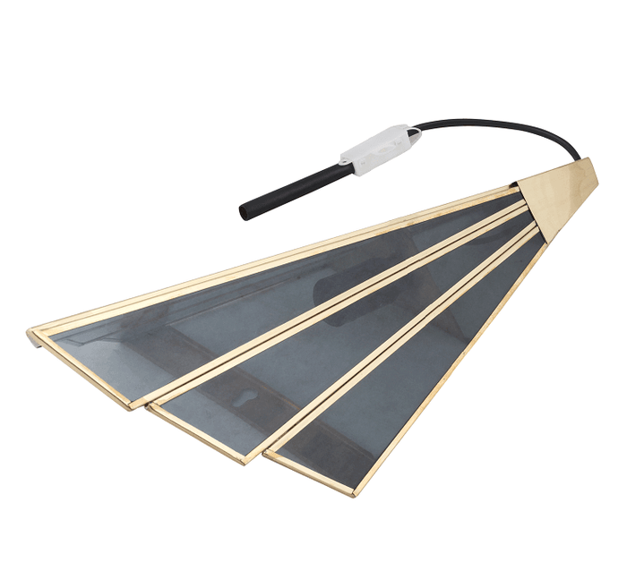Triangular Abstract Luxe Wall Lamp with Black Glass - Ouch Cart