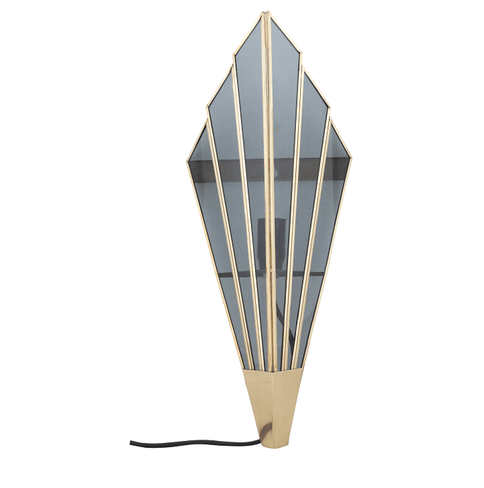 Triangular Abstract Luxe Wall Lamp with Black Glass - Ouch Cart