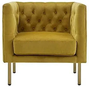 Tufted Club Chair with Metal Legs, Modern arm Chair for Living Room - Ouch Cart