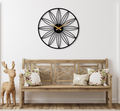 twele leaf black wallclock N.R.HOMESDECOR