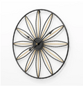 twele leaf gold and black wallclock N.R.HOMESDECOR