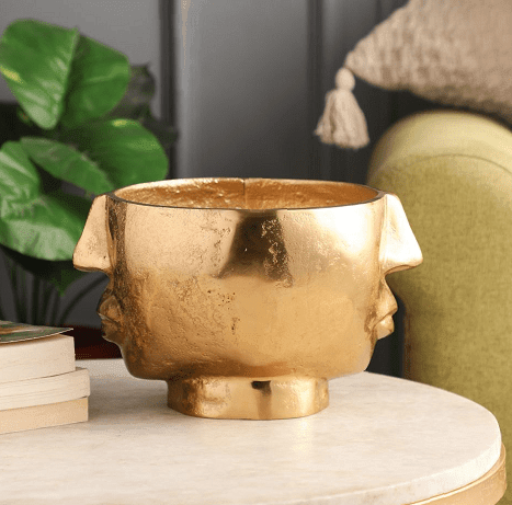 Two Face Vase Gold - Ouch Cart