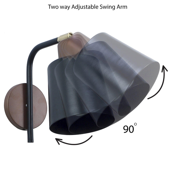 Two-Way Black Metal Wall Light by SS Lightings - Ouch Cart
