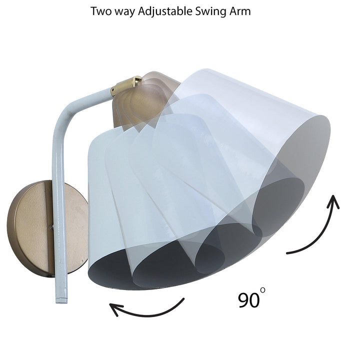 Two-Way White Metal Wall Light by SS Lightings - Ouch Cart