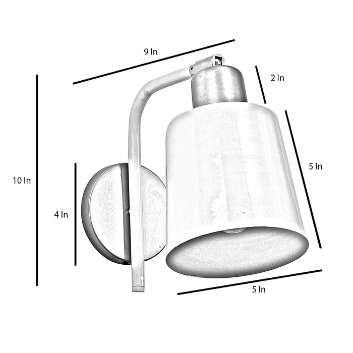 Two-Way White Metal Wall Light by SS Lightings - Ouch Cart