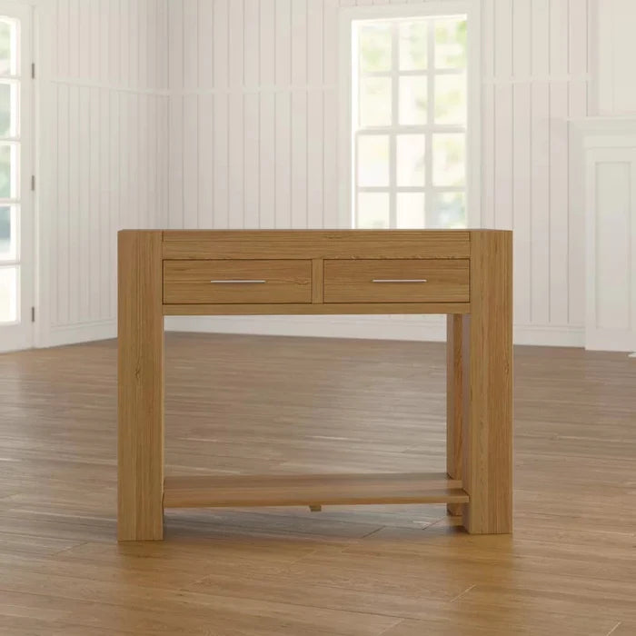 Una  Solid Wood Console Table Ouch Cart