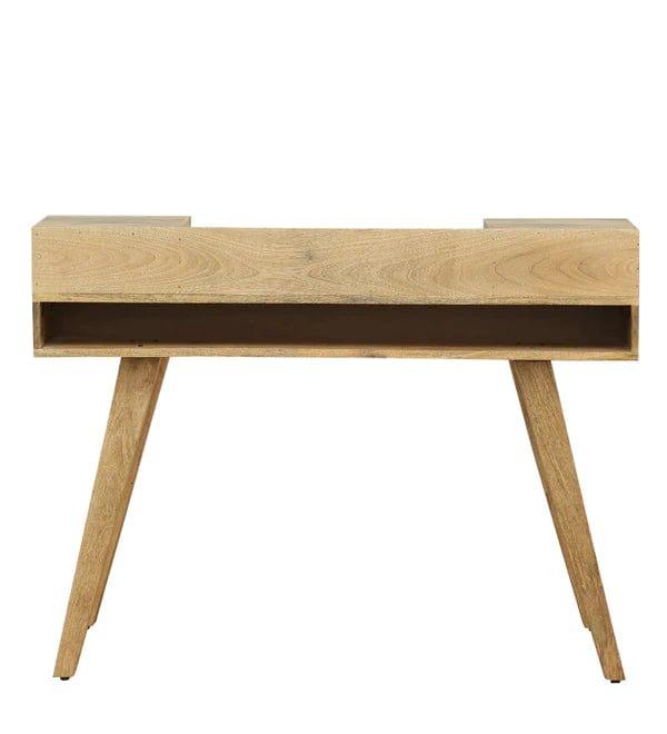 Vanessa Solid Wood Study Table In Natural Finish - Ouch Cart