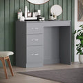 Vanity Desk, Wood Makeup Dressing Table ,Modern Bedroom Dressing Table with 3 Large Drawers for Kids Women Girls,(Grey) - Ouch Cart