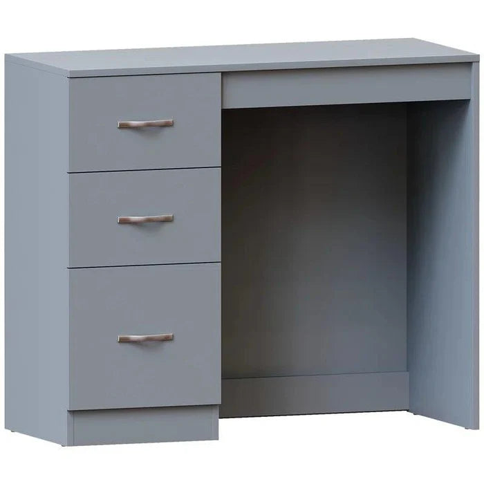 Vanity Desk, Wood Makeup Dressing Table ,Modern Bedroom Dressing Table with 3 Large Drawers for Kids Women Girls,(Grey) - Ouch Cart