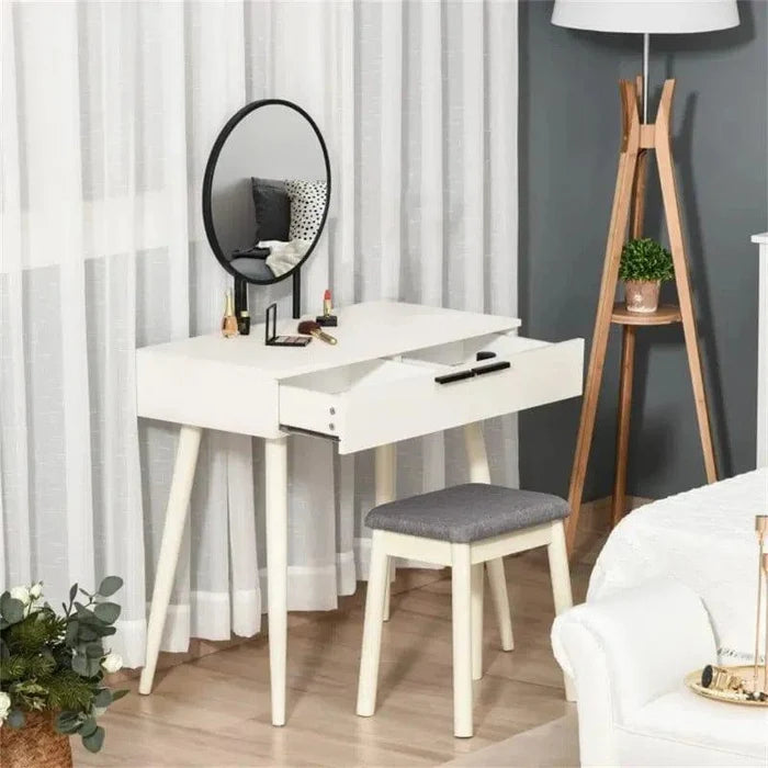 Vanity Desk,Makeup Vanity Desk, Makeup Vanity Desk with Drawer, Adult Bedside Table Dressing Table, Makeup Table for Bedroom Space - Ouch Cart