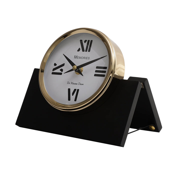 Varner Table clock in Gold Black M.M.I. OVERSEAS