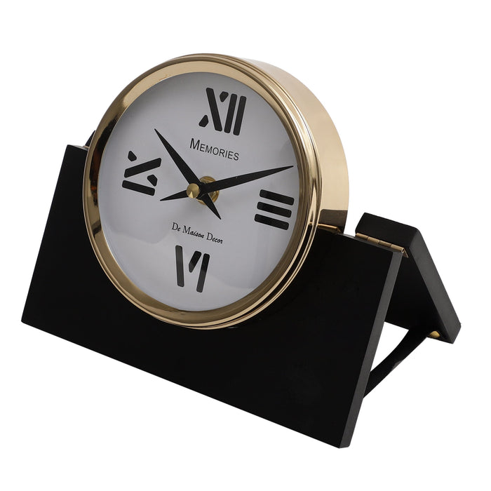 Varner Table clock in Gold Black M.M.I. OVERSEAS